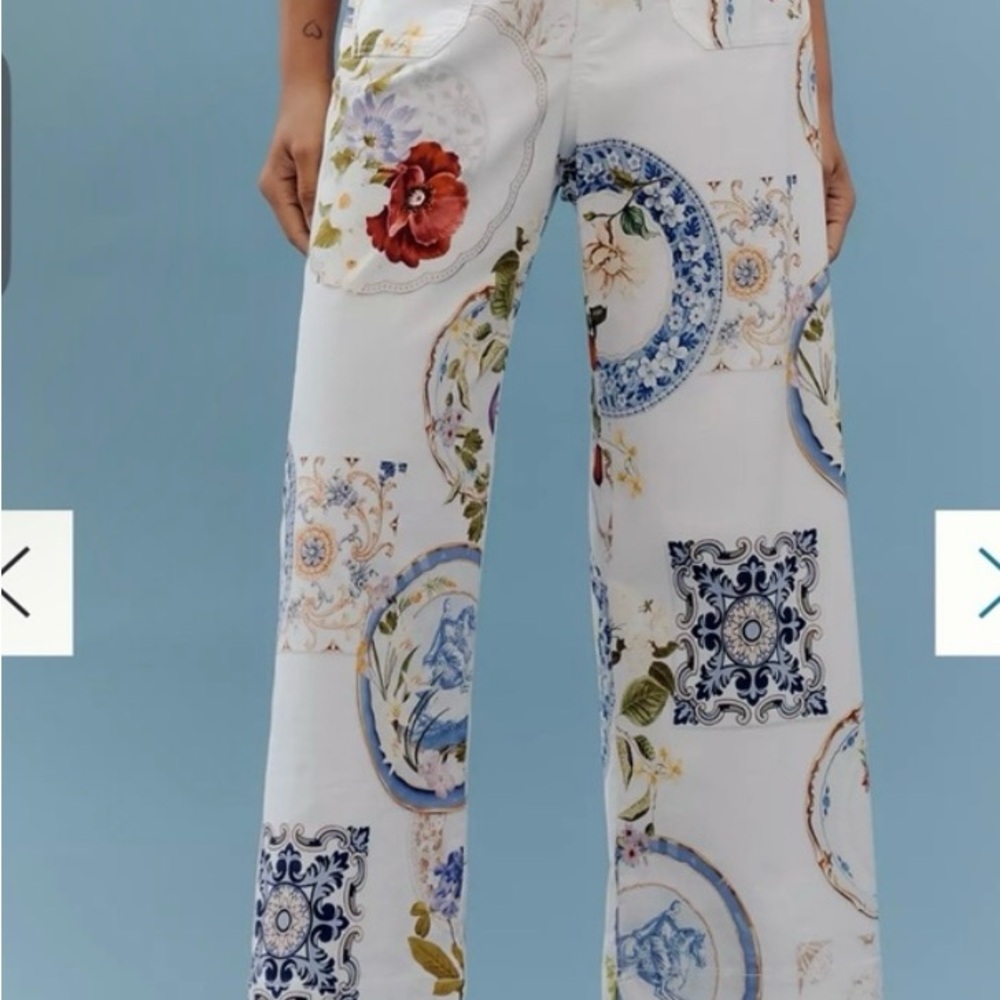 Anthropologie Maeve THE COLETTE GWU print pants - Picture 4 of 4